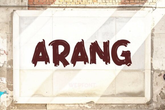 Arang: A Bold Display Font