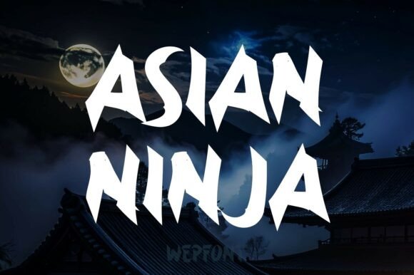 Asian Ninja Font for Web Design