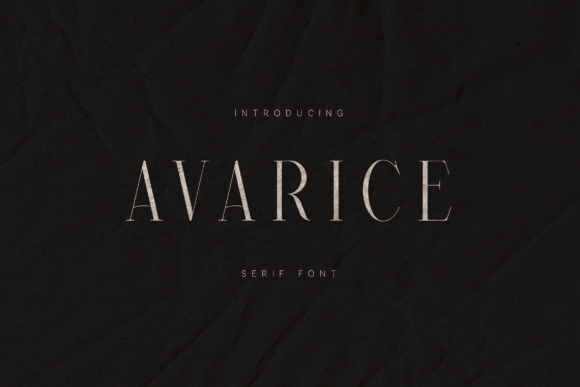 Avarice: A Refined Serif for Editorial Elegance