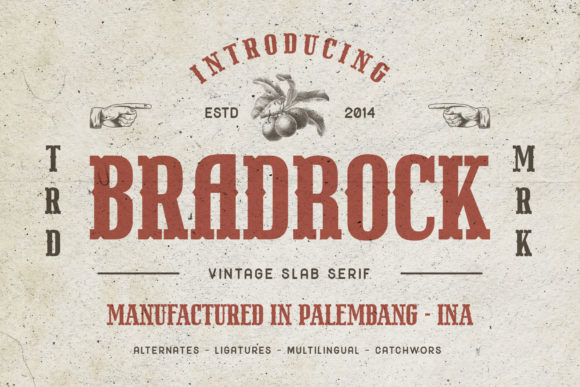 Bradrock: A Vintage Serif Font