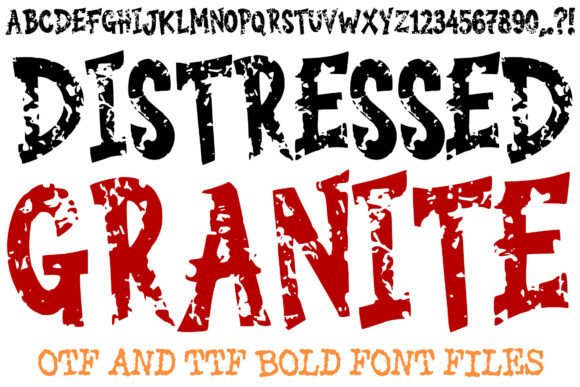 Distressed Granite Font for Creative Projects
