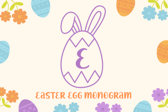 Easter Egg Monogram Font