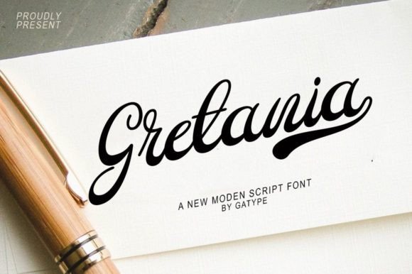 Gretania: A Modern Script Font for Web Design