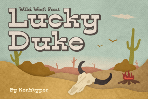 Lucky Duke Font: Western Serif for Editorial Design