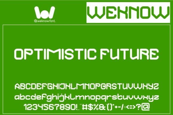 Optimistic Future Font for Creative Projects