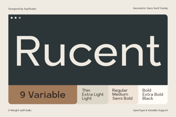 Rucent: A Modern Sans Serif for Designers