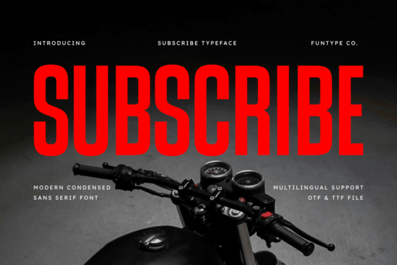 Subscribe: A Bold Font for Digital Marketing