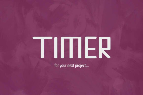 Timer Font: A Modern Typographic Edge