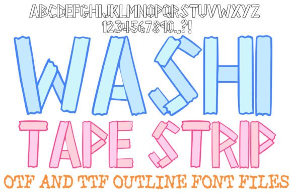 Washi Tape Strip Font