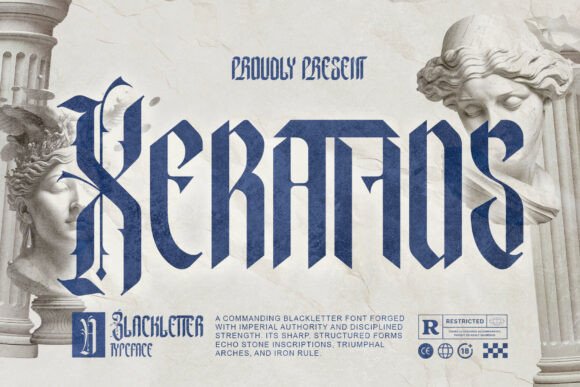 Xerathos: A Bold Blackletter Font